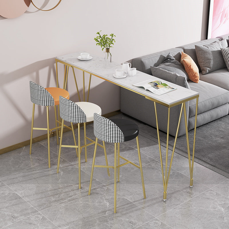 長方形パブテーブルグラム人造大理石トップバーテーブルカフェと休憩室用