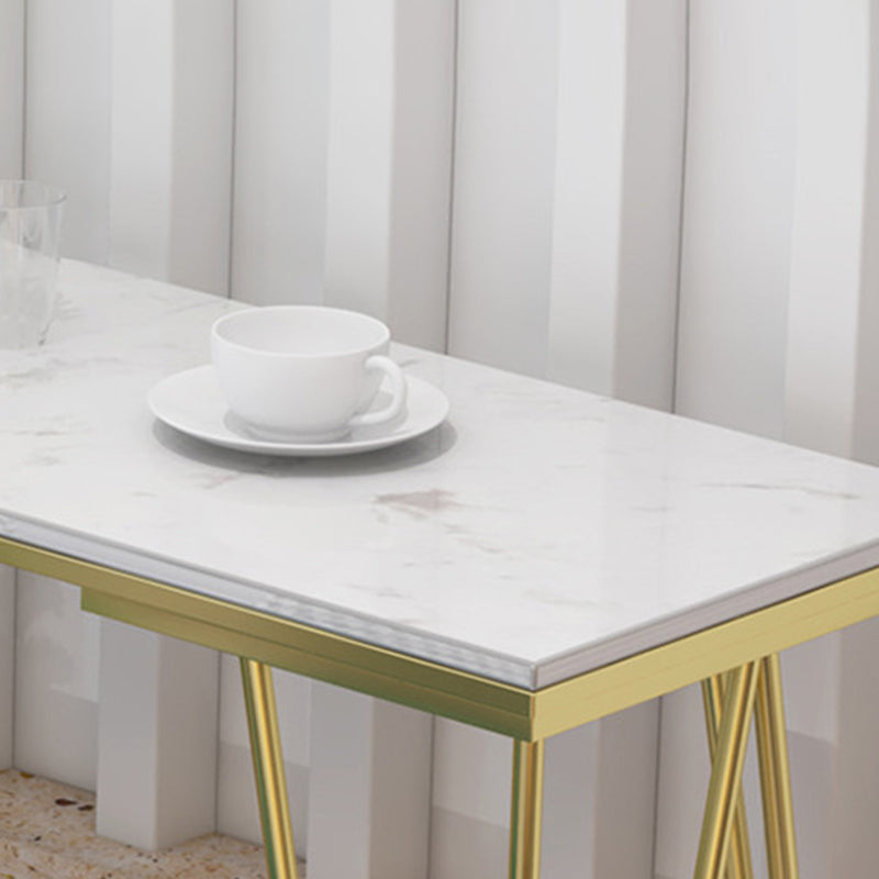 長方形パブテーブルグラム人造大理石トップバーテーブルカフェと休憩室用
