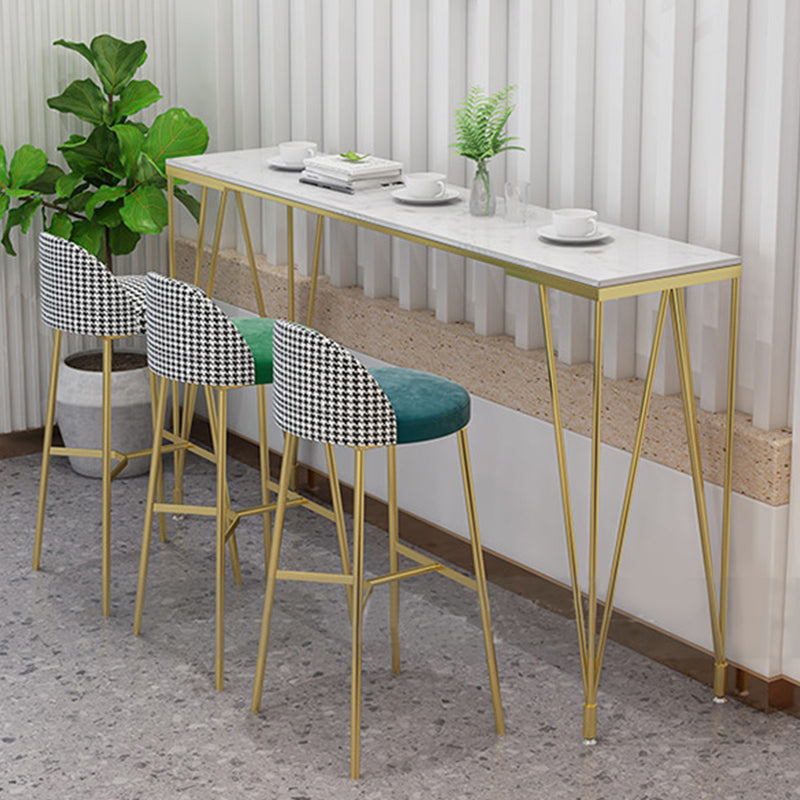 長方形パブテーブルグラム人造大理石トップバーテーブルカフェと休憩室用