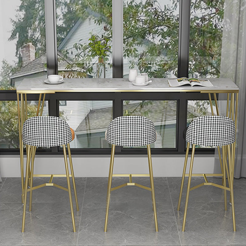 長方形パブテーブルグラム人造大理石トップバーテーブルカフェと休憩室用