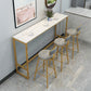 Glam Style Rectangle Bar Set 1/4/7 Pieces Faux Marble Pub Dining Set for Indoor 4 Pieces: Table, 3 Gray Stools Clearhalo 'Bar Furniture' 'furn' 'furn_home_bar_bar_sets' 'Furniture' 'Home Bars & Bar Sets' 'home_bar_bar_sets' 'Kitchen & Dining Furniture' 6561167