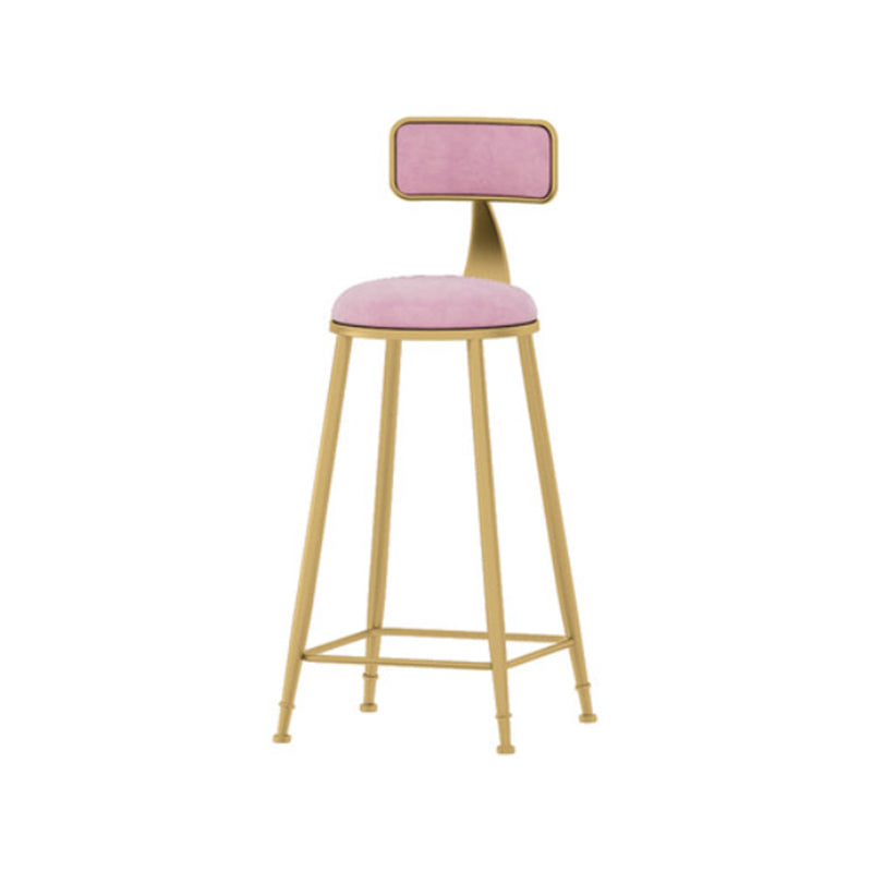 Glam Style Rectangle Bar Set 1/4/7 Pieces Faux Marble Pub Dining Set for Indoor Pink 30"H Stool (Single) Clearhalo 'Bar Furniture' 'furn' 'furn_home_bar_bar_sets' 'Furniture' 'Home Bars & Bar Sets' 'home_bar_bar_sets' 'Kitchen & Dining Furniture' 6561169