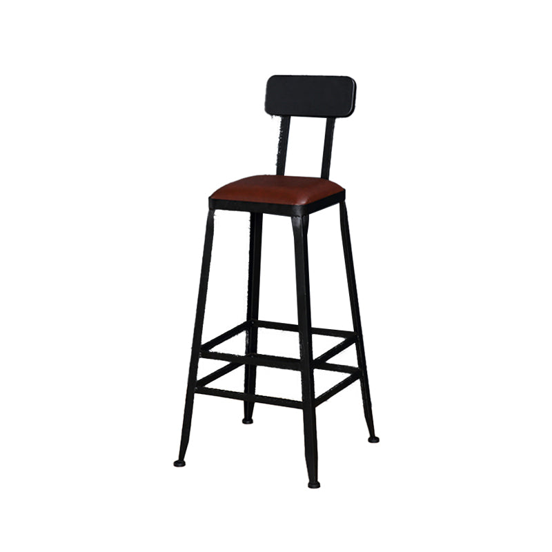 Industrial Bar Stool and Table Set 1/4/5 Pieces Pub Dining Set Black 30"H Stool (Single) Clearhalo 'Bar Furniture' 'furn' 'furn_home_bar_bar_sets' 'Furniture' 'Home Bars & Bar Sets' 'home_bar_bar_sets' 'Kitchen & Dining Furniture' 6561189