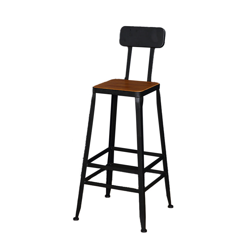 Industrial Bar Stool and Table Set 1/4/5 Pieces Pub Dining Set Black-Brown 30"H Stool (Single) Clearhalo 'Bar Furniture' 'furn' 'furn_home_bar_bar_sets' 'Furniture' 'Home Bars & Bar Sets' 'home_bar_bar_sets' 'Kitchen & Dining Furniture' 6561192