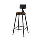Industrial Bar Stool and Table Set 1/4/5 Pieces Pub Dining Set Dark-Brown 30"H Stool (Single) Clearhalo 'Bar Furniture' 'furn' 'furn_home_bar_bar_sets' 'Furniture' 'Home Bars & Bar Sets' 'home_bar_bar_sets' 'Kitchen & Dining Furniture' 6561200