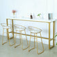 1/3/4 Pieces Pub Dining Set Solid Wood Rectangular Table and Stool Set