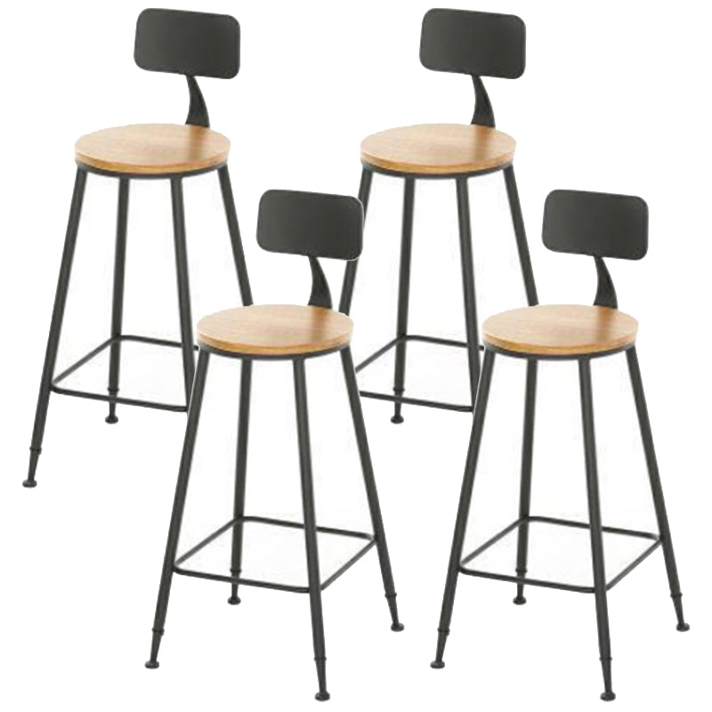 Industrial Rectangle Bar Table Set 1/4/5/9 Pieces Solid Wood Counter Table Set Wood 30"H Stools (Set of 4) Clearhalo 'Bar Furniture' 'furn' 'furn_home_bar_bar_sets' 'Furniture' 'Home Bars & Bar Sets' 'home_bar_bar_sets' 'Kitchen & Dining Furniture' 6561288
