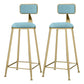 Glam Rectangle Bar Table Set 1/2/4 Pieces Faux Marble Pub Set for Dining Room Light-Blue 30"H Stools (Set of 2) Clearhalo 'Bar Furniture' 'furn' 'furn_home_bar_bar_sets' 'Furniture' 'Home Bars & Bar Sets' 'home_bar_bar_sets' 'Kitchen & Dining Furniture' 6561306