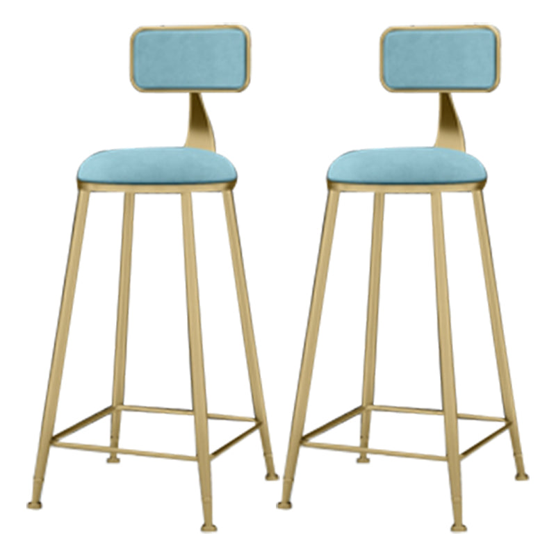 Glam Rectangle Bar Table Set 1/2/4 Pieces Faux Marble Pub Set for Dining Room Light-Blue 30"H Stools (Set of 2) Clearhalo 'Bar Furniture' 'furn' 'furn_home_bar_bar_sets' 'Furniture' 'Home Bars & Bar Sets' 'home_bar_bar_sets' 'Kitchen & Dining Furniture' 6561306