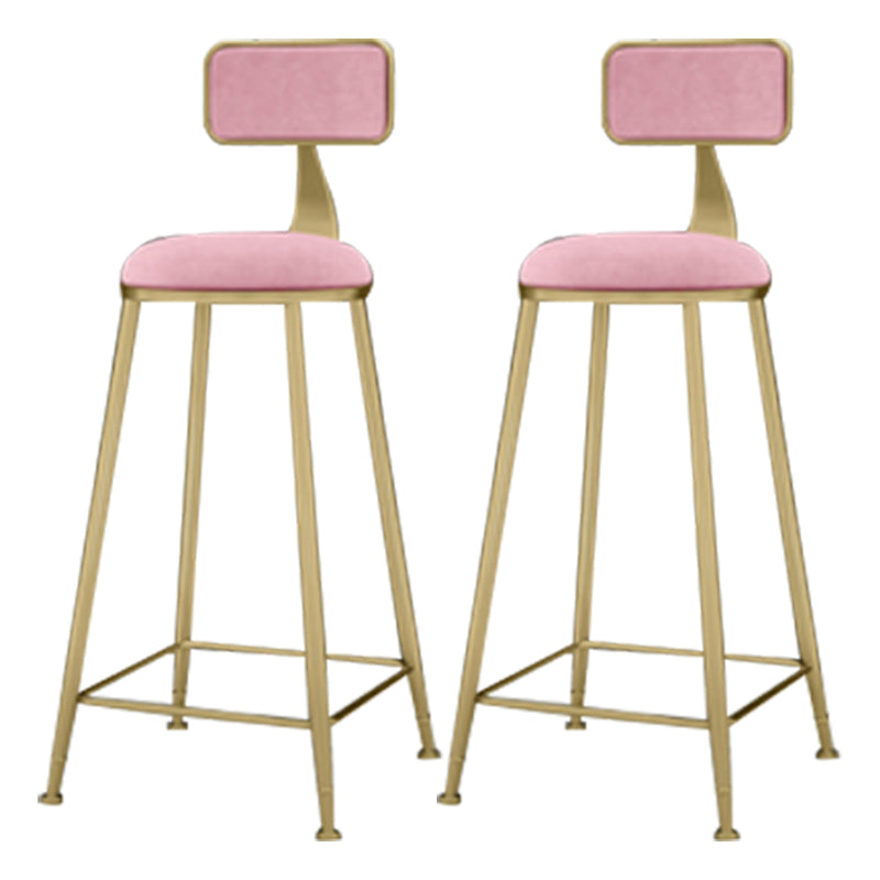 Glam Rectangle Bar Table Set 1/2/4 Pieces Faux Marble Pub Set for Dining Room Pink 30"H Stools (Set of 2) Clearhalo 'Bar Furniture' 'furn' 'furn_home_bar_bar_sets' 'Furniture' 'Home Bars & Bar Sets' 'home_bar_bar_sets' 'Kitchen & Dining Furniture' 6561308