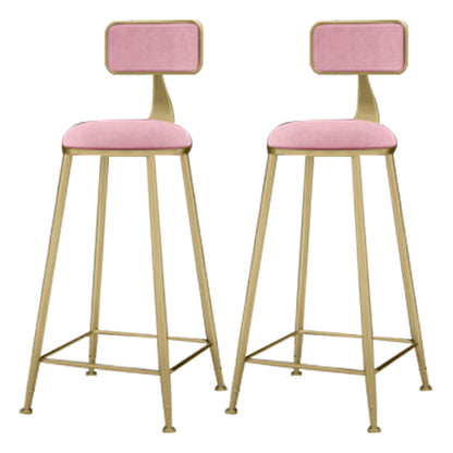 Glam Rectangle Bar Table Set 1/2/4 Pieces Faux Marble Pub Set for Dining Room Pink 30"H Stools (Set of 2) Clearhalo 'Bar Furniture' 'furn' 'furn_home_bar_bar_sets' 'Furniture' 'Home Bars & Bar Sets' 'home_bar_bar_sets' 'Kitchen & Dining Furniture' 6561308