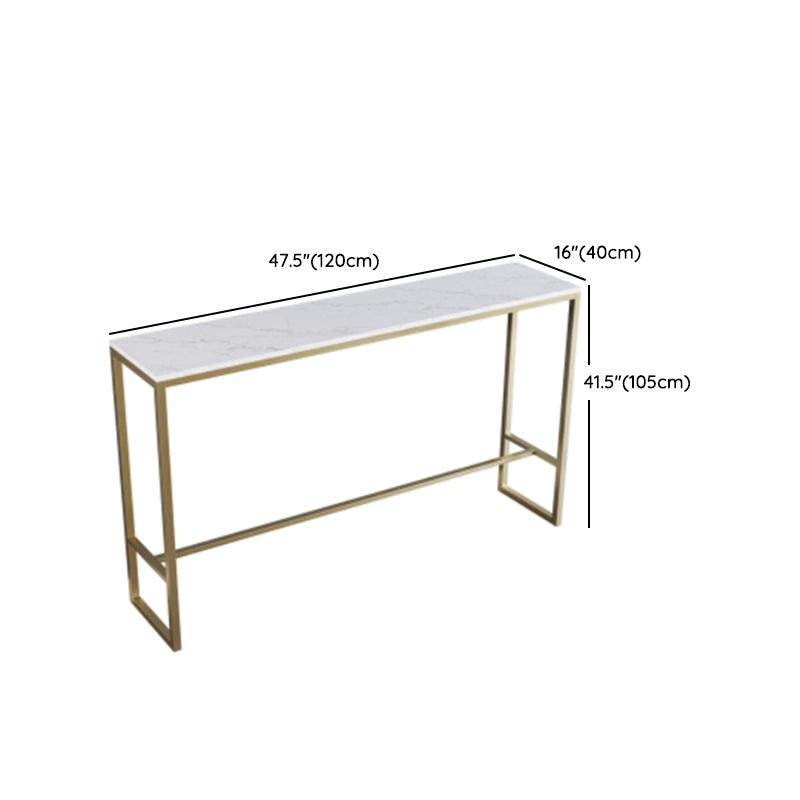 Glam Rectangle Bar Table Set 1/2/4 Pieces Faux Marble Pub Set for Dining Room Clearhalo 'Bar Furniture' 'furn' 'furn_home_bar_bar_sets' 'Furniture' 'Home Bars & Bar Sets' 'home_bar_bar_sets' 'Kitchen & Dining Furniture' 6561318