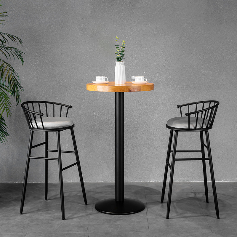 1/3 Pieces Bar Stool and Table Set Modern Round Pub Table Set 3 Pieces: Table, 2 Stools Clearhalo 'Bar Furniture' 'furn' 'furn_home_bar_bar_sets' 'Furniture' 'Home Bars & Bar Sets' 'home_bar_bar_sets' 'Kitchen & Dining Furniture' 6561329