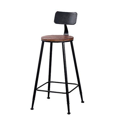 1/6/11 Pieces Bar Stool and Table Set Industrial Pub Dining Set Black-Brown 30"H Stool (Single) Clearhalo 'Bar Furniture' 'furn' 'furn_home_bar_bar_sets' 'Furniture' 'Home Bars & Bar Sets' 'home_bar_bar_sets' 'Kitchen & Dining Furniture' 6561369