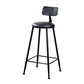 1/6/11 Pieces Bar Stool and Table Set Industrial Pub Dining Set Black 30"H Stool (Single) Clearhalo 'Bar Furniture' 'furn' 'furn_home_bar_bar_sets' 'Furniture' 'Home Bars & Bar Sets' 'home_bar_bar_sets' 'Kitchen & Dining Furniture' 6561370