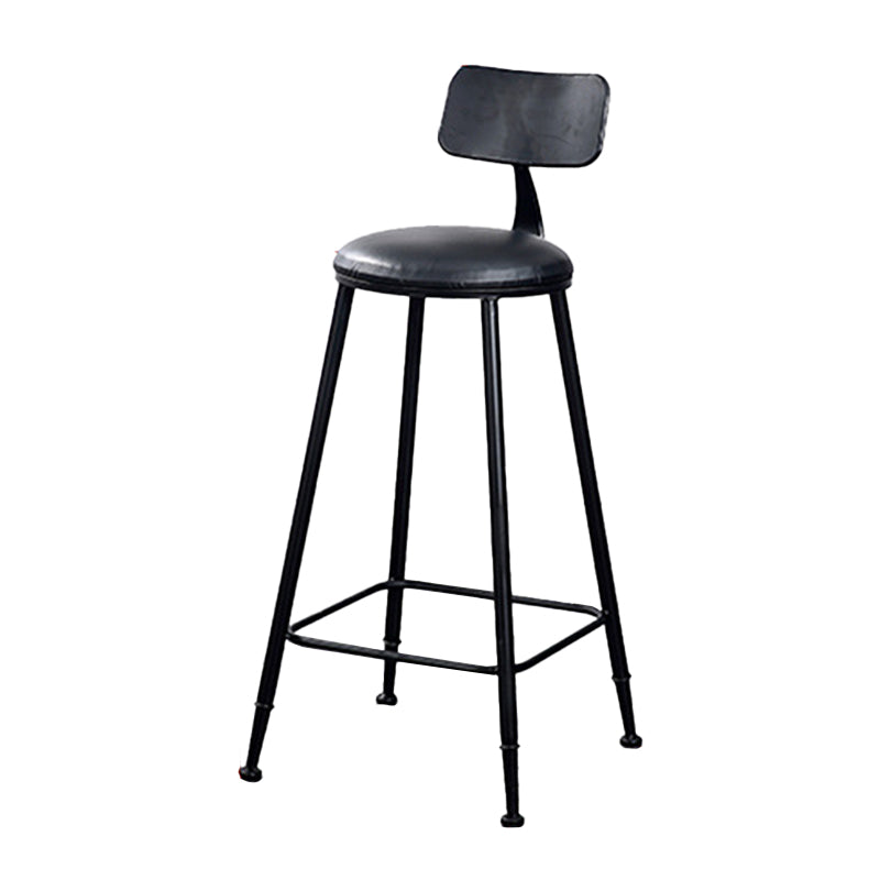 1/6/11 Pieces Bar Stool and Table Set Industrial Pub Dining Set Black 30"H Stool (Single) Clearhalo 'Bar Furniture' 'furn' 'furn_home_bar_bar_sets' 'Furniture' 'Home Bars & Bar Sets' 'home_bar_bar_sets' 'Kitchen & Dining Furniture' 6561370