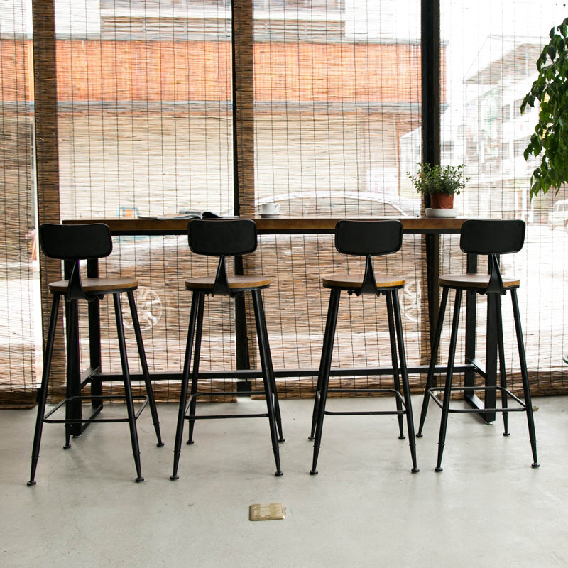 Contemporary Bar Table Set 1/5/7 Pieces Rectangle Solid Wood Counter Table Set Clearhalo 'Bar Furniture' 'furn' 'furn_home_bar_bar_sets' 'Furniture' 'Home Bars & Bar Sets' 'home_bar_bar_sets' 'Kitchen & Dining Furniture' 6561388