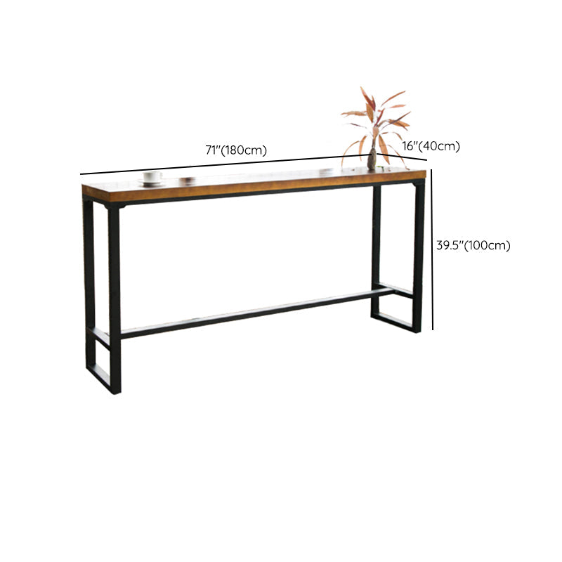 Contemporary Bar Table Set 1/5/7 Pieces Rectangle Solid Wood Counter Table Set Clearhalo 'Bar Furniture' 'furn' 'furn_home_bar_bar_sets' 'Furniture' 'Home Bars & Bar Sets' 'home_bar_bar_sets' 'Kitchen & Dining Furniture' 6561407