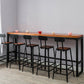 Juego de mesa de bar contemporáneo, mesa de mostrador rectangular de madera maciza de 1/6/11 piezas