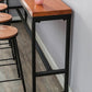 Juego de mesa de bar contemporáneo, mesa de mostrador rectangular de madera maciza de 1/6/11 piezas
