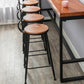 Juego de mesa de bar contemporáneo, mesa de mostrador rectangular de madera maciza de 1/6/11 piezas