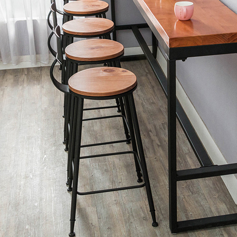 Juego de mesa de bar contemporáneo, mesa de mostrador rectangular de madera maciza de 1/6/11 piezas