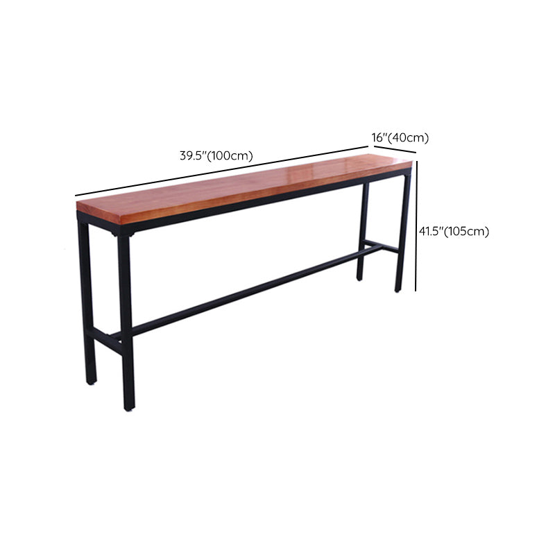 Juego de mesa de bar contemporáneo, mesa de mostrador rectangular de madera maciza de 1/6/11 piezas