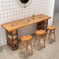 Contemporary Bar Table Set 1/4 Pieces Rectangle Solid Wood Bar Table Set for Indoor 4 Pieces: Table, 3 Stools Clearhalo 'Bar Furniture' 'furn' 'furn_home_bar_bar_sets' 'Furniture' 'Home Bars & Bar Sets' 'home_bar_bar_sets' 'Kitchen & Dining Furniture' 6561462