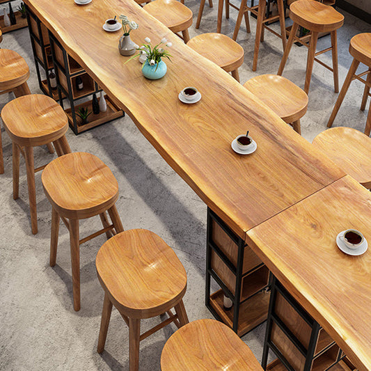 Tavolo da bar contemporaneo set 1/4 pezzi tavolo da bar in legno massiccio rettangolare per interno