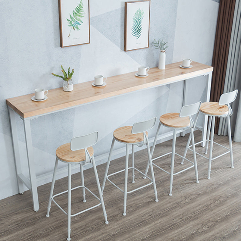 Contemporary Bar Table Set 1/4/6 Pieces Rectangle Solid Wood Bistro Set Clearhalo 'Bar Furniture' 'furn' 'furn_home_bar_bar_sets' 'Furniture' 'Home Bars & Bar Sets' 'home_bar_bar_sets' 'Kitchen & Dining Furniture' 6561482