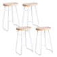 Contemporary Bar Table Set 1/4/6 Pieces Rectangle Solid Wood Bistro Set Brown 28.7"H Stool (Set of 4) Clearhalo 'Bar Furniture' 'furn' 'furn_home_bar_bar_sets' 'Furniture' 'Home Bars & Bar Sets' 'home_bar_bar_sets' 'Kitchen & Dining Furniture' 6561483