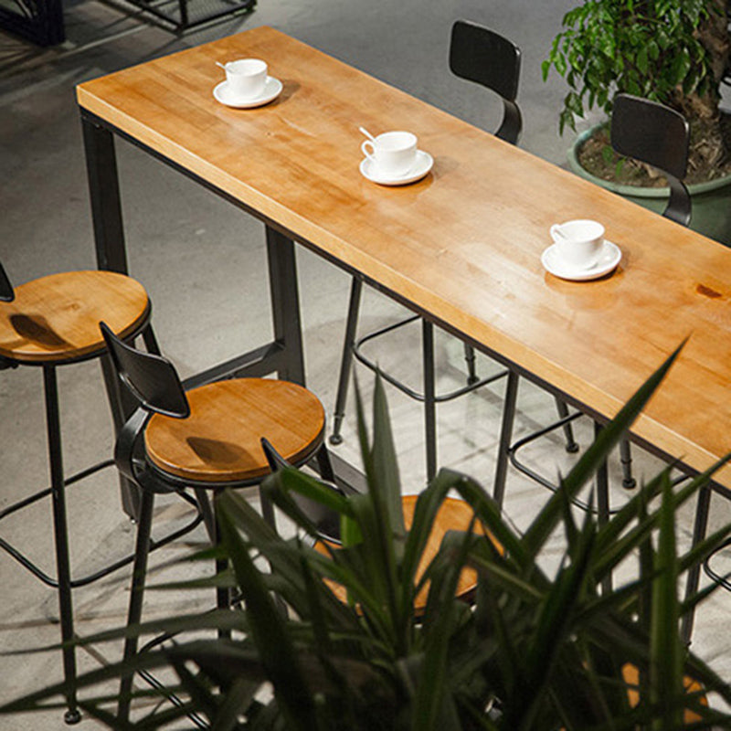 Industrial Style Pub Set 1/5/9 Pieces Solid Wood Pub Dining Set for Indoor Clearhalo 'Bar Furniture' 'furn' 'furn_home_bar_bar_sets' 'Furniture' 'Home Bars & Bar Sets' 'home_bar_bar_sets' 'Kitchen & Dining Furniture' 6561520