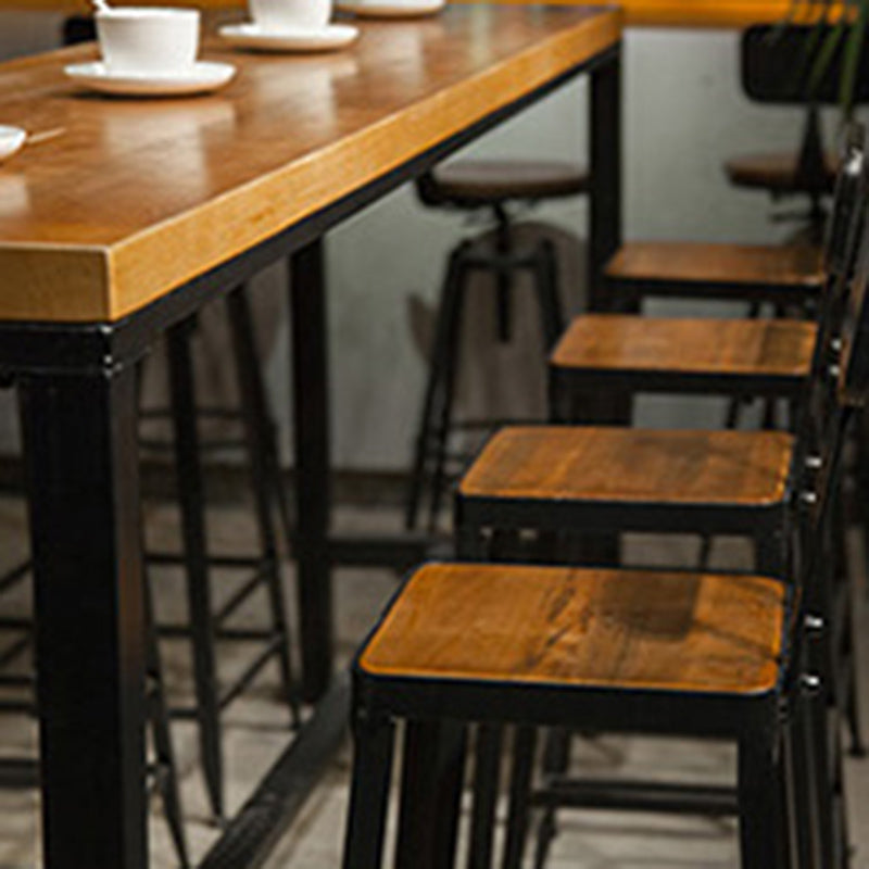 Industrial Style Pub Set 1/5/9 Pieces Solid Wood Pub Dining Set for Indoor Clearhalo 'Bar Furniture' 'furn' 'furn_home_bar_bar_sets' 'Furniture' 'Home Bars & Bar Sets' 'home_bar_bar_sets' 'Kitchen & Dining Furniture' 6561522