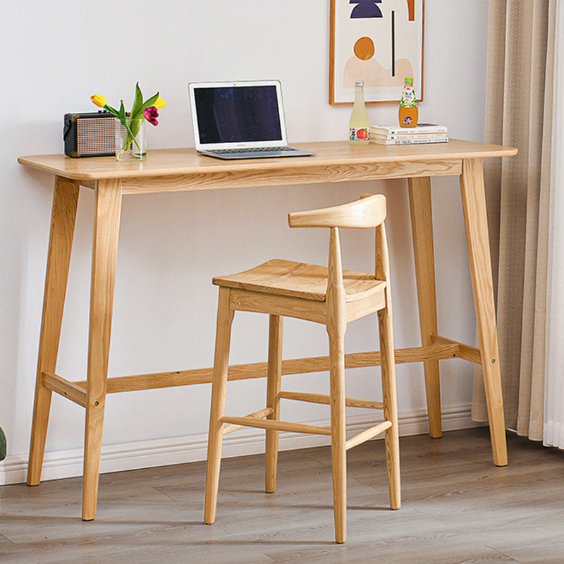 Natural Colour Bar Table Set 1/2/3 Pieces Industrial Rectangle Solid Wood Bar Set 2 Pieces: Table, 1 Stool Clearhalo 'Bar Furniture' 'furn' 'furn_home_bar_bar_sets' 'Furniture' 'Home Bars & Bar Sets' 'home_bar_bar_sets' 'Kitchen & Dining Furniture' 6561546