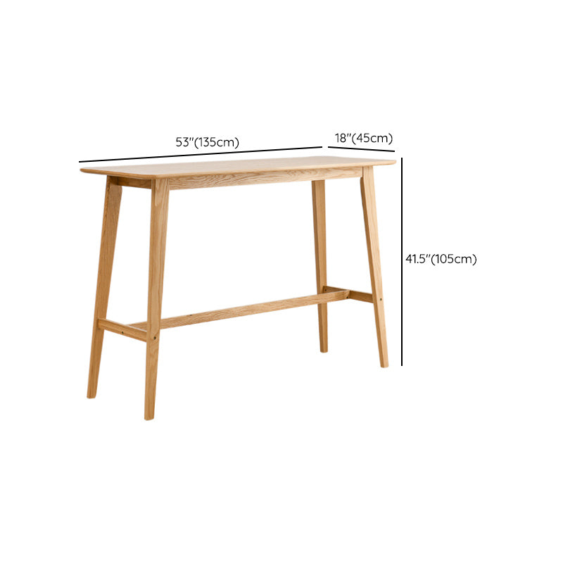 Natural Colour Bar Table Set 1/2/3 Pieces Industrial Rectangle Solid Wood Bar Set Clearhalo 'Bar Furniture' 'furn' 'furn_home_bar_bar_sets' 'Furniture' 'Home Bars & Bar Sets' 'home_bar_bar_sets' 'Kitchen & Dining Furniture' 6561569