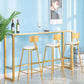 Glam-Rechteck-Pub-Set, 1/4/7-teiliger Stehtisch aus Kunstmarmor mit gepolsterten Hockern
