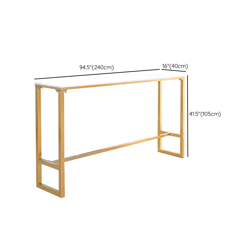 Glam-Rechteck-Pub-Set, 1/4/7-teiliger Stehtisch aus Kunstmarmor mit gepolsterten Hockern