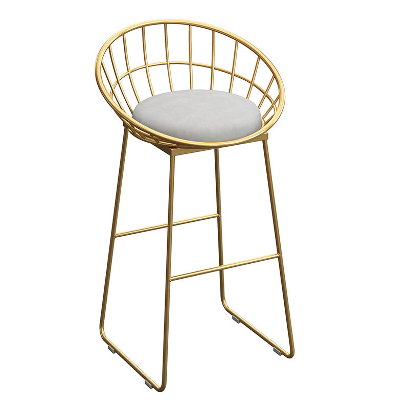 Glam Bar Table Set 1/5/9 Pieces Rectangle Solid Wood Pub Table with Upholstered Stool Gold 30"H Stool (Single) Clearhalo 'Bar Furniture' 'furn' 'furn_home_bar_bar_sets' 'Furniture' 'Home Bars & Bar Sets' 'home_bar_bar_sets' 'Kitchen & Dining Furniture' 6561593