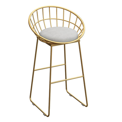 Glam Bar Table Set 1/5/9 Pieces Rectangle Solid Wood Pub Table with Upholstered Stool Gold 30"H Stool (Single) Clearhalo 'Bar Furniture' 'furn' 'furn_home_bar_bar_sets' 'Furniture' 'Home Bars & Bar Sets' 'home_bar_bar_sets' 'Kitchen & Dining Furniture' 6561593