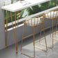Glam Bar Table Set 1/5/9 Pieces Rectangle Solid Wood Pub Table with Upholstered Stool Clearhalo 'Bar Furniture' 'furn' 'furn_home_bar_bar_sets' 'Furniture' 'Home Bars & Bar Sets' 'home_bar_bar_sets' 'Kitchen & Dining Furniture' 6561598