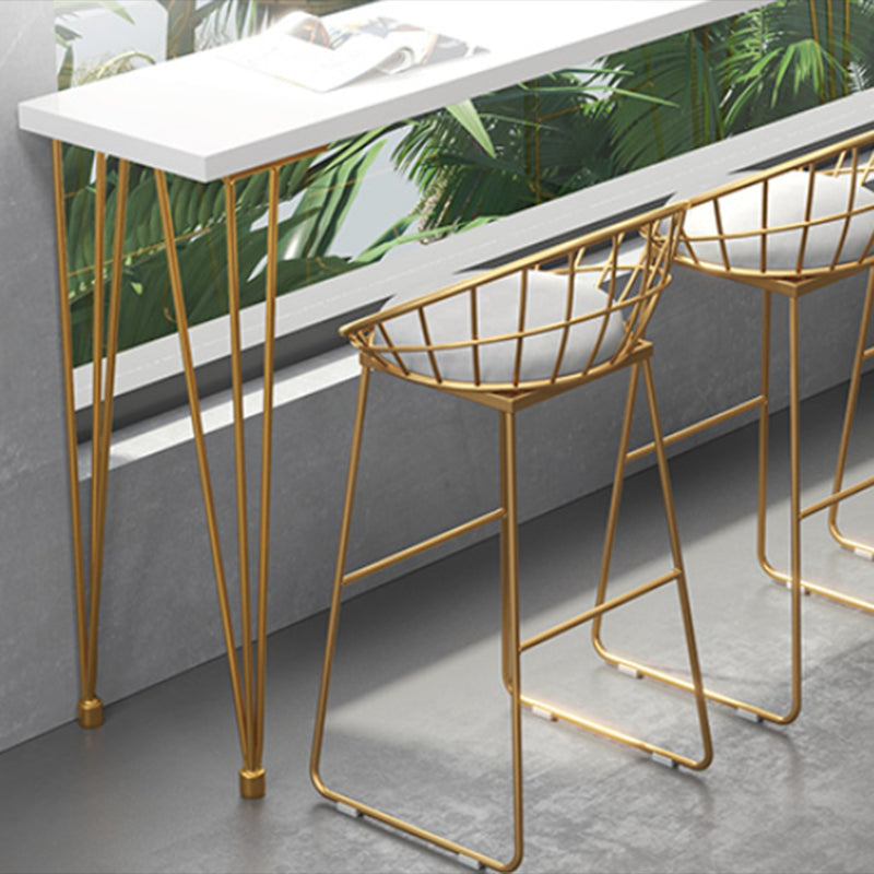 Glam Bar Table Set 1/5/9 Pieces Rectangle Solid Wood Pub Table with Upholstered Stool Clearhalo 'Bar Furniture' 'furn' 'furn_home_bar_bar_sets' 'Furniture' 'Home Bars & Bar Sets' 'home_bar_bar_sets' 'Kitchen & Dining Furniture' 6561598