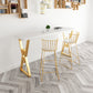 Juego de mesa de Bar rectangular Glam, juego de Pub de madera maciza de 1/3 piezas para comedor