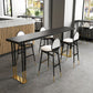 Glam Rectangle Bar Table Set 1/2/3/5 Pieces Solid Wood Pub Set for Indoor