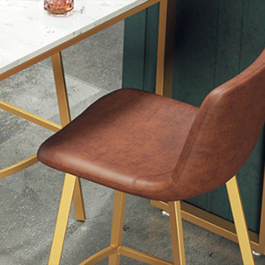 Set di bistrot rettangolo glam 1/3/4 pezzi tavolo da pub in marmo con sgabelli con schiena solida