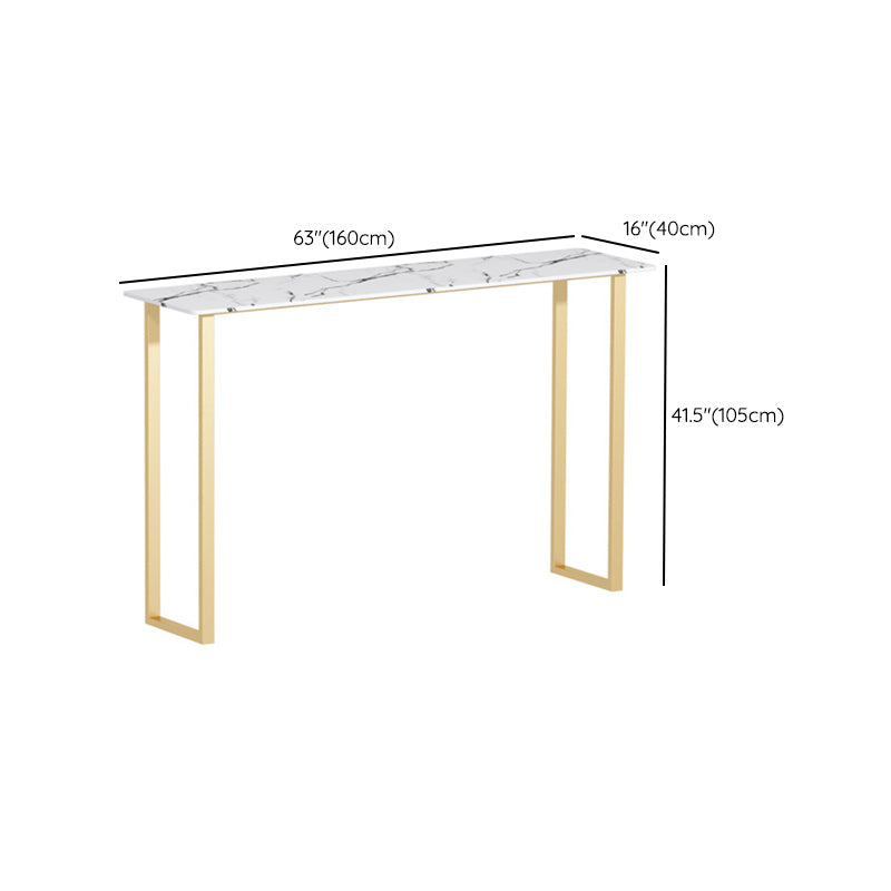 Juego de bistró rectangular Glam, mesa de pub de mármol sintético de 1/5 piezas con taburetes con respaldo macizo