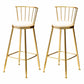 Glam Style Bar Set 1/2/4 Pieces Solid Wood Rectangle Counter Set Gold 30"H Stools (Set of 2) Clearhalo 'Bar Furniture' 'furn' 'furn_home_bar_bar_sets' 'Furniture' 'Home Bars & Bar Sets' 'home_bar_bar_sets' 'Kitchen & Dining Furniture' 6561741