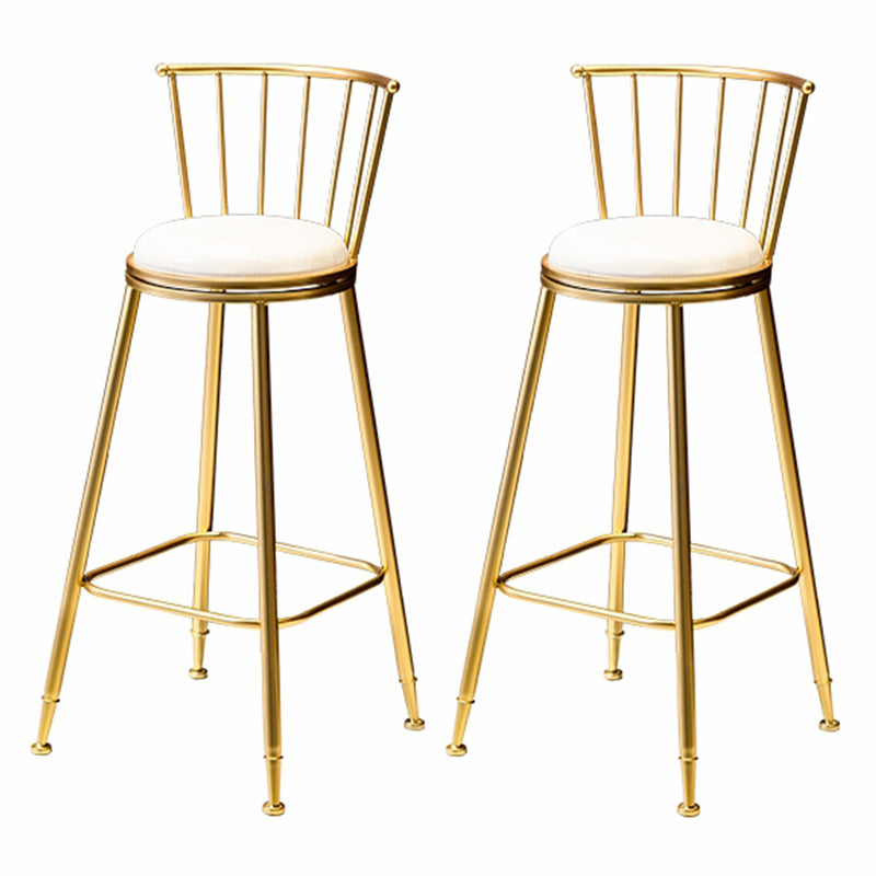 Glam Style Bar Set 1/2/4 Pieces Solid Wood Rectangle Counter Set Gold 30"H Stools (Set of 2) Clearhalo 'Bar Furniture' 'furn' 'furn_home_bar_bar_sets' 'Furniture' 'Home Bars & Bar Sets' 'home_bar_bar_sets' 'Kitchen & Dining Furniture' 6561741
