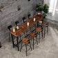 Juego de barra de estilo industrial, juego de comedor de pub rectangular de madera maciza de 1/4/5/9 piezas