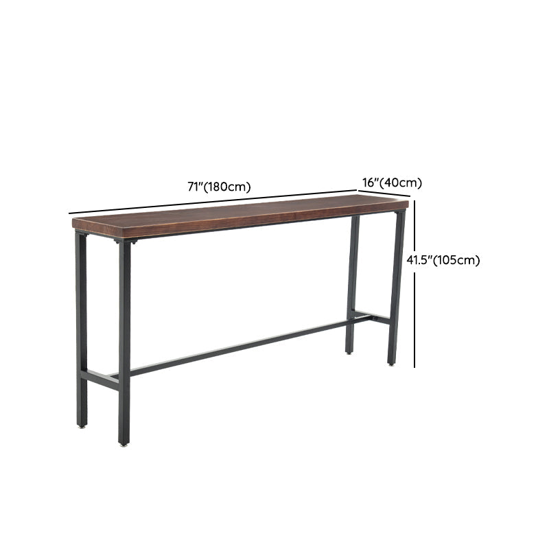 Juego de barra de estilo industrial, juego de comedor de pub rectangular de madera maciza de 1/4/5/9 piezas