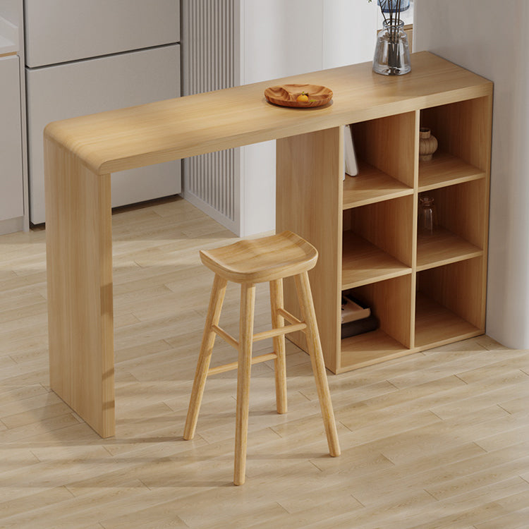 Modern Rectangle Pub Table Set 1/2/3 Pieces Solid Wood Counter Table for Indoor 2 Pieces: Table, 1 Stool Clearhalo 'Bar Furniture' 'furn' 'furn_home_bar_bar_sets' 'Furniture' 'Home Bars & Bar Sets' 'home_bar_bar_sets' 'Kitchen & Dining Furniture' 6561799